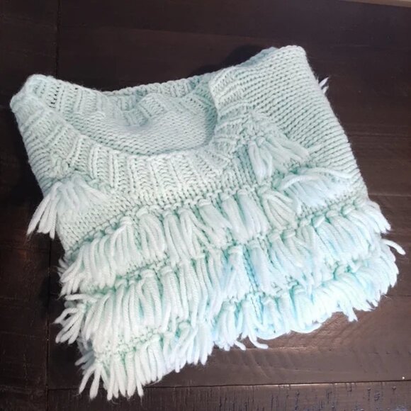 3/$20 Vintage Handmade Knit Kids Sweater Shag Raglan Scoop Neck Pullover 70s 80s - Picture 2 of 9